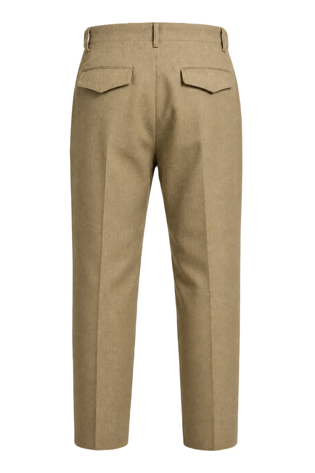 1940s Beige Wool Blend Trousers - Back View