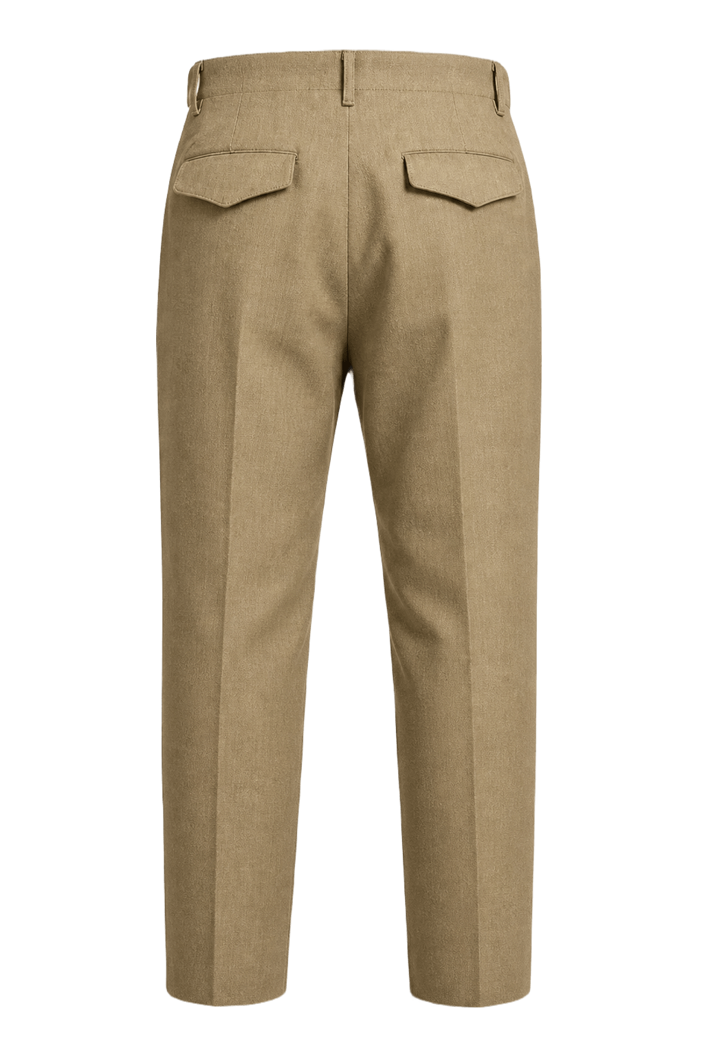 1940s Beige Wool Blend Trousers - Back View