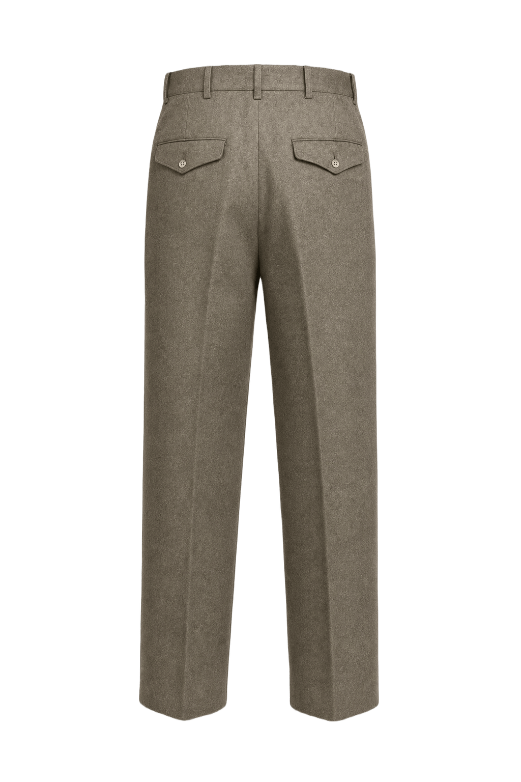 1940s Olive Green Wool Blend Trousers - Back View