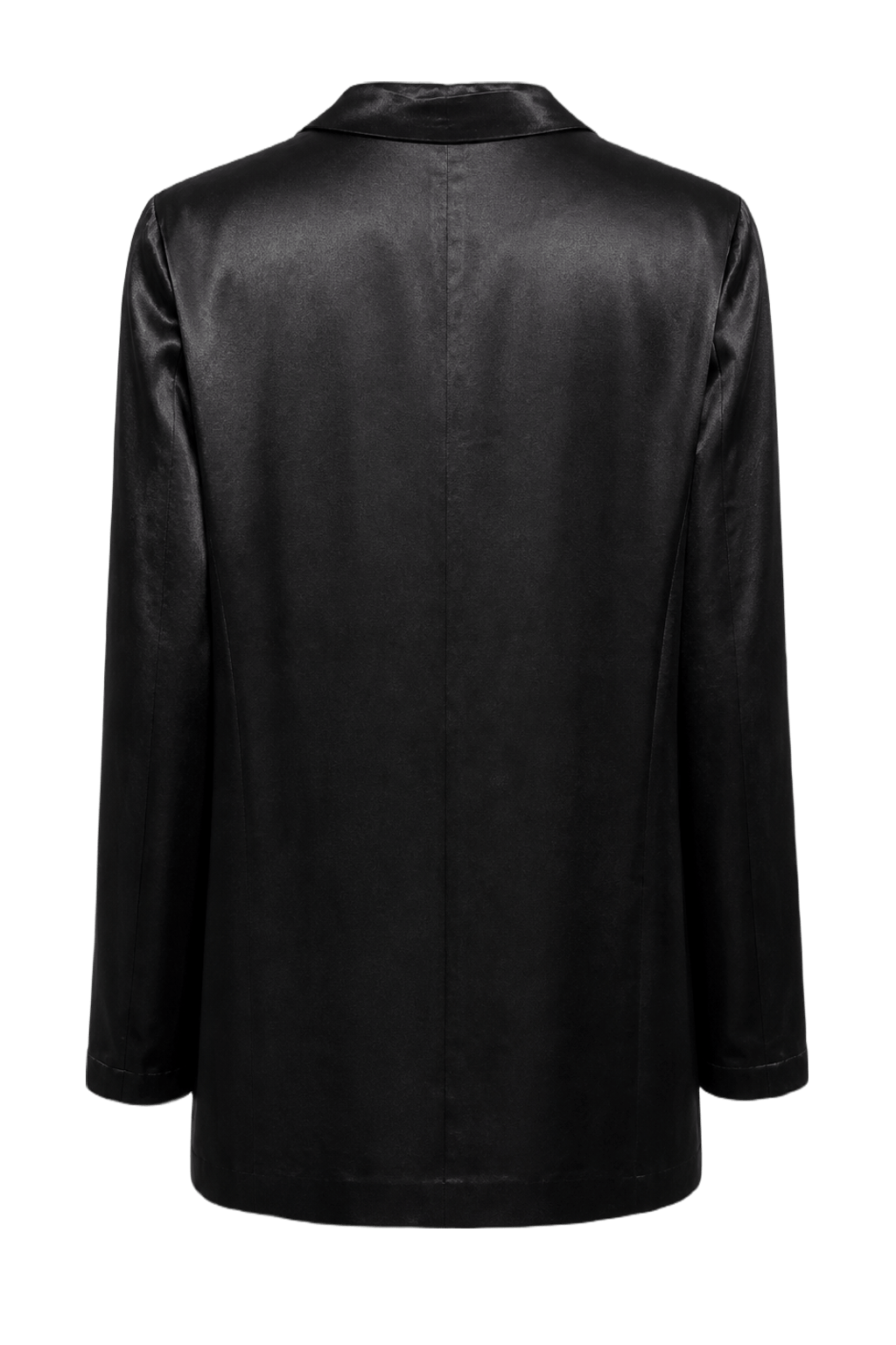 1990s Black Silk Blend Blazer - Back View