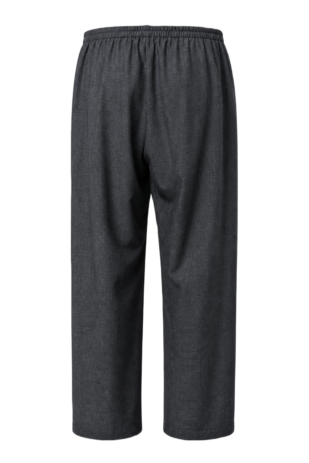 1990s Charcoal Grey Wool Blend Trousers - Back View