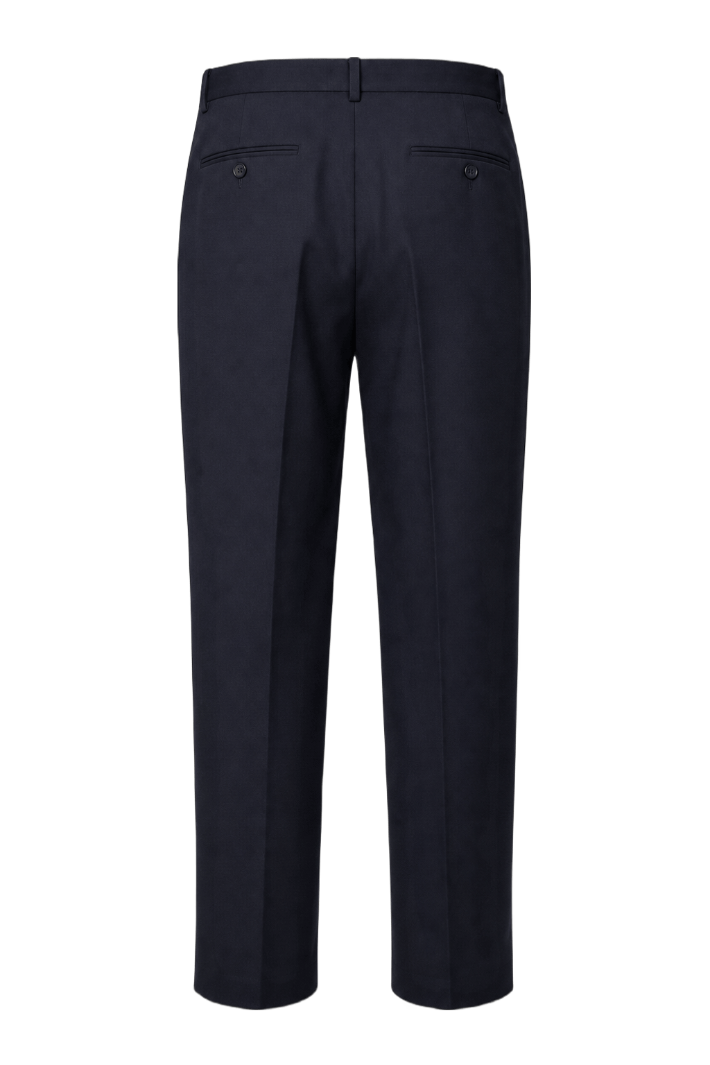 1990s Navy Blue Wool Blend Trousers - Back View