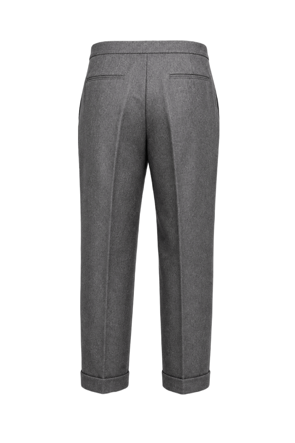 1990s Grey Wool Blend Trousers - Back View