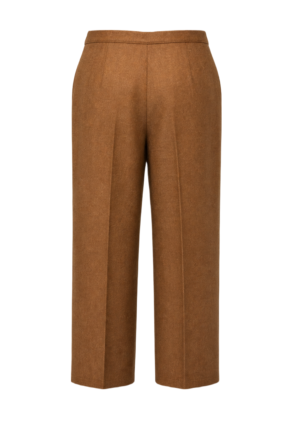 1990s Brown Wool Blend Trousers - Back View