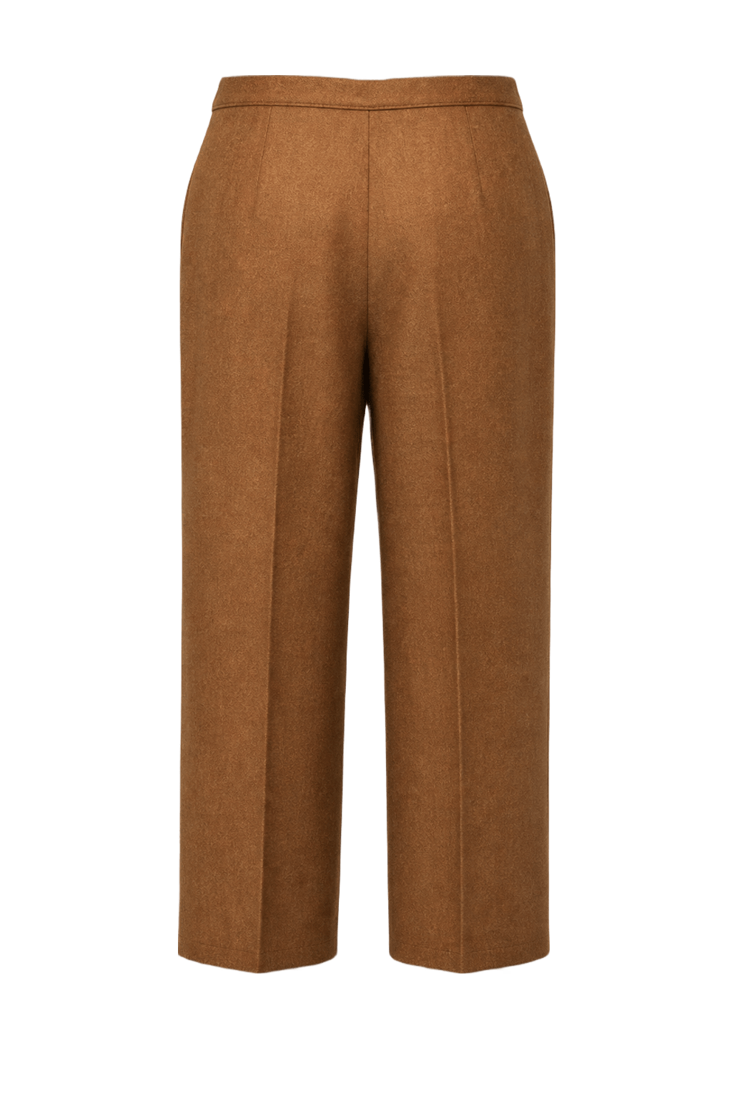 1990s Brown Wool Blend Trousers - Back View