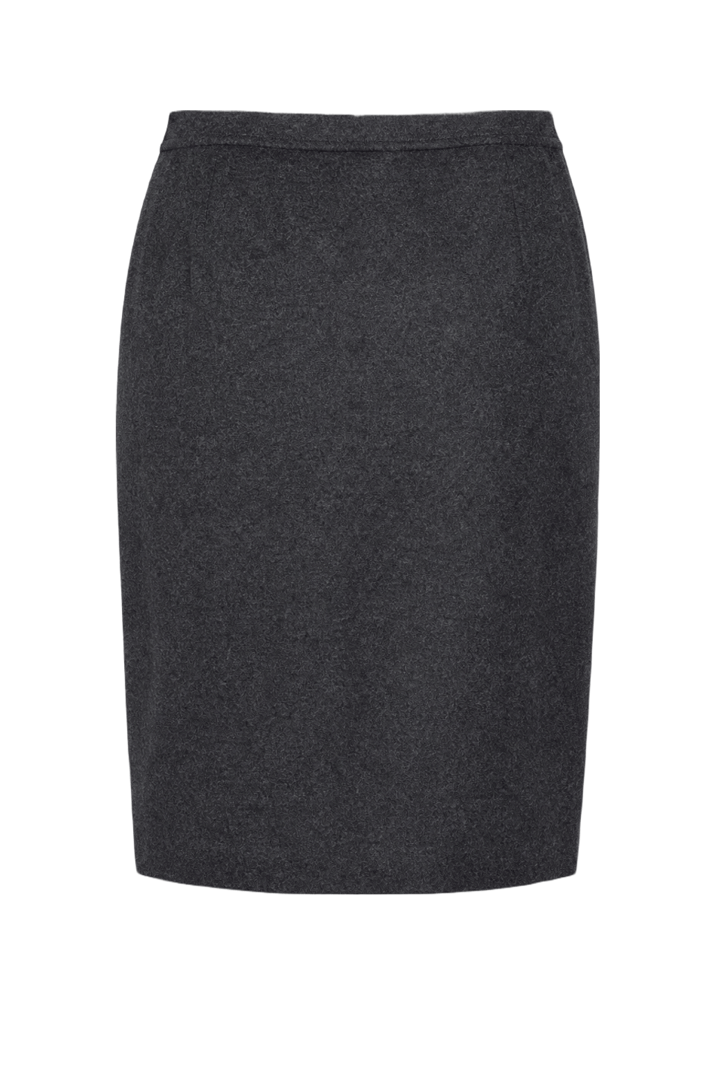 1990s Dark Gray Smooth Skirt - Back View