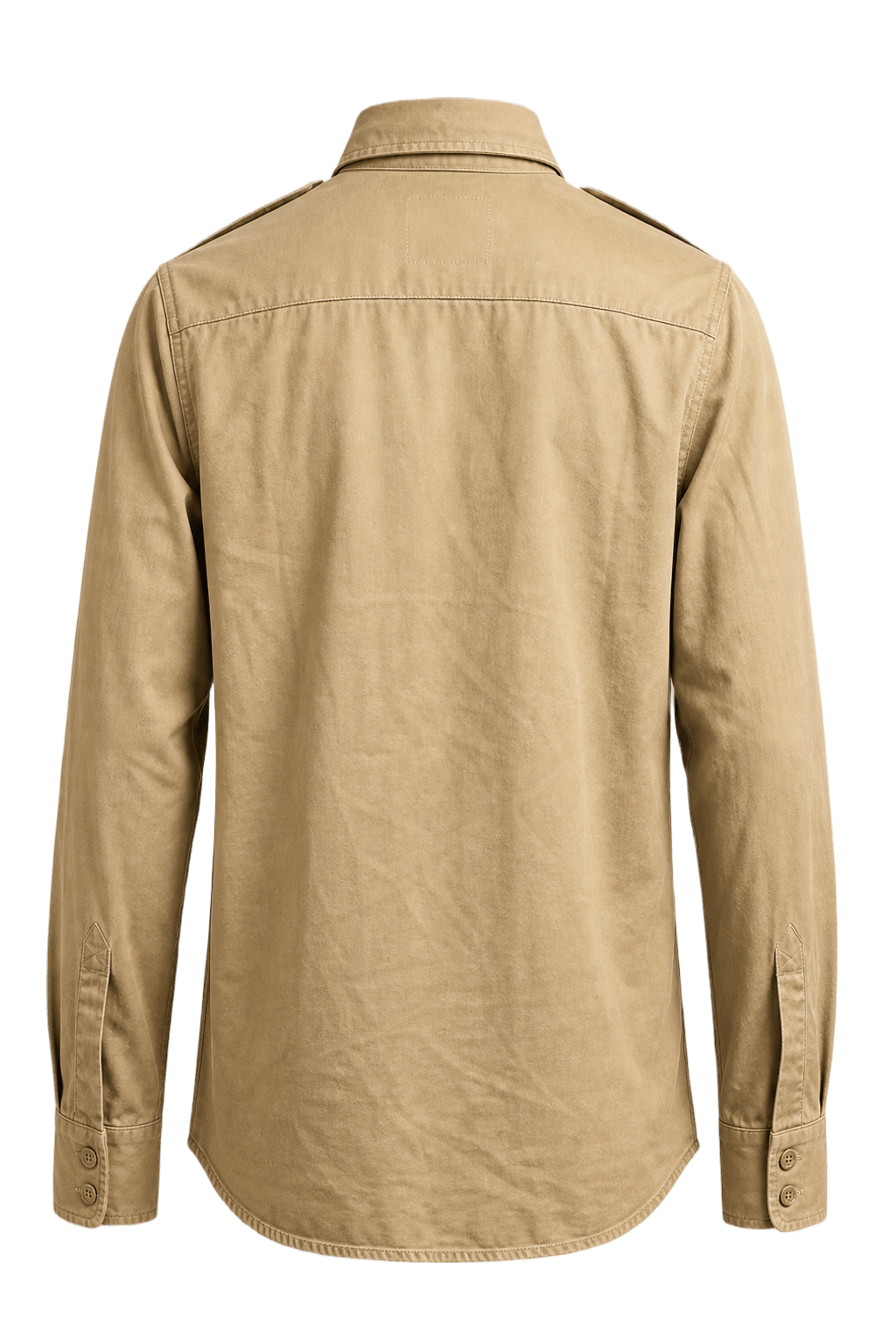 1940s Tan Cotton Shirt - Back View