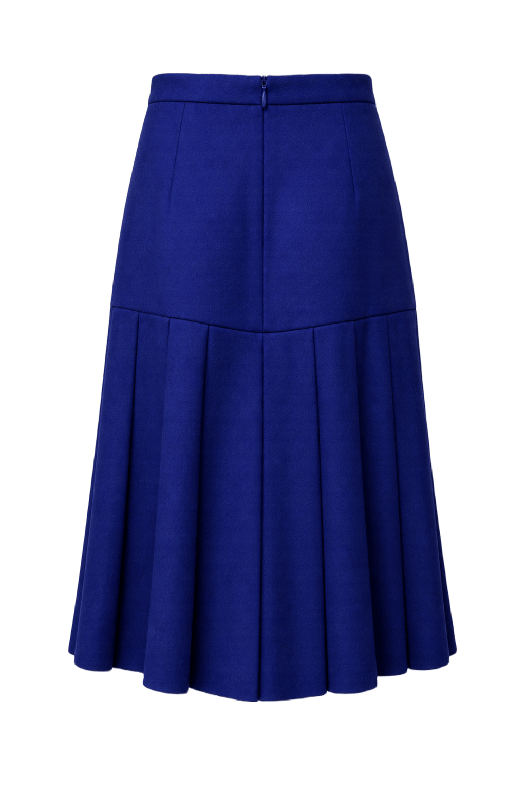 1970s Royal Blue Polyester Skirt - Back View