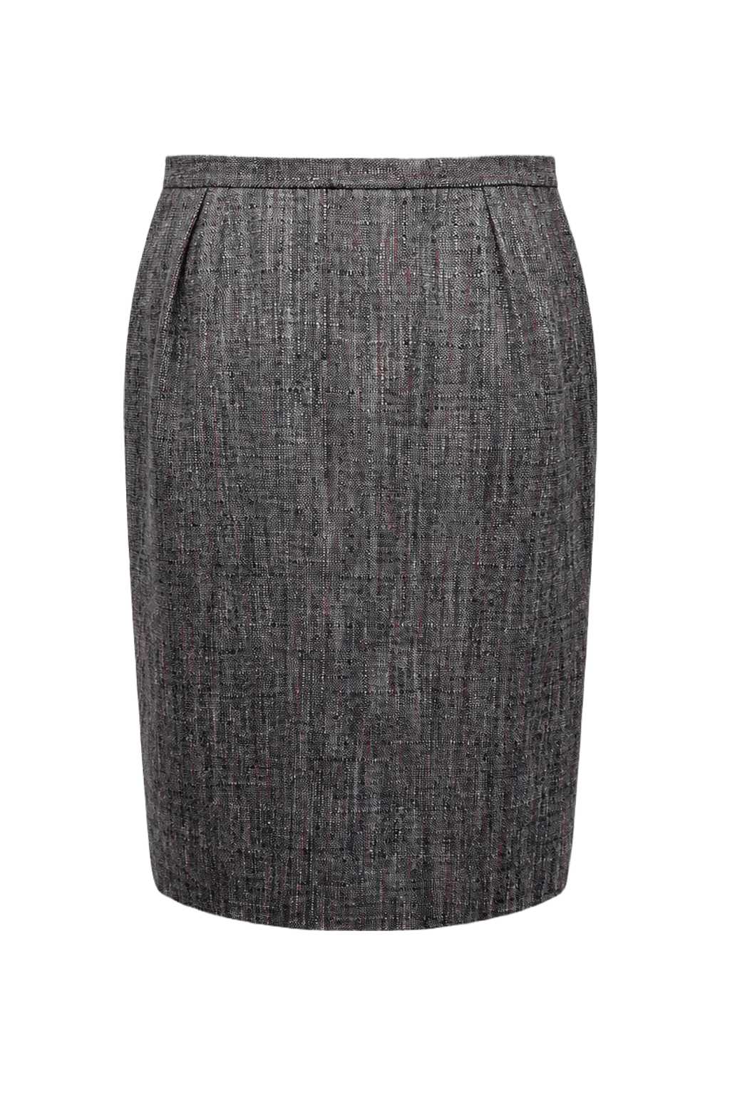 1980s Grey Tweed Skirt - Back View