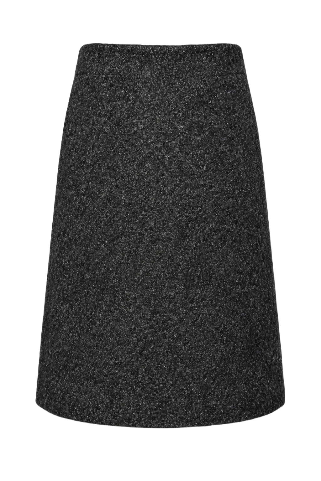 1990s Charcoal Grey Wool Blend Skirt - Back View