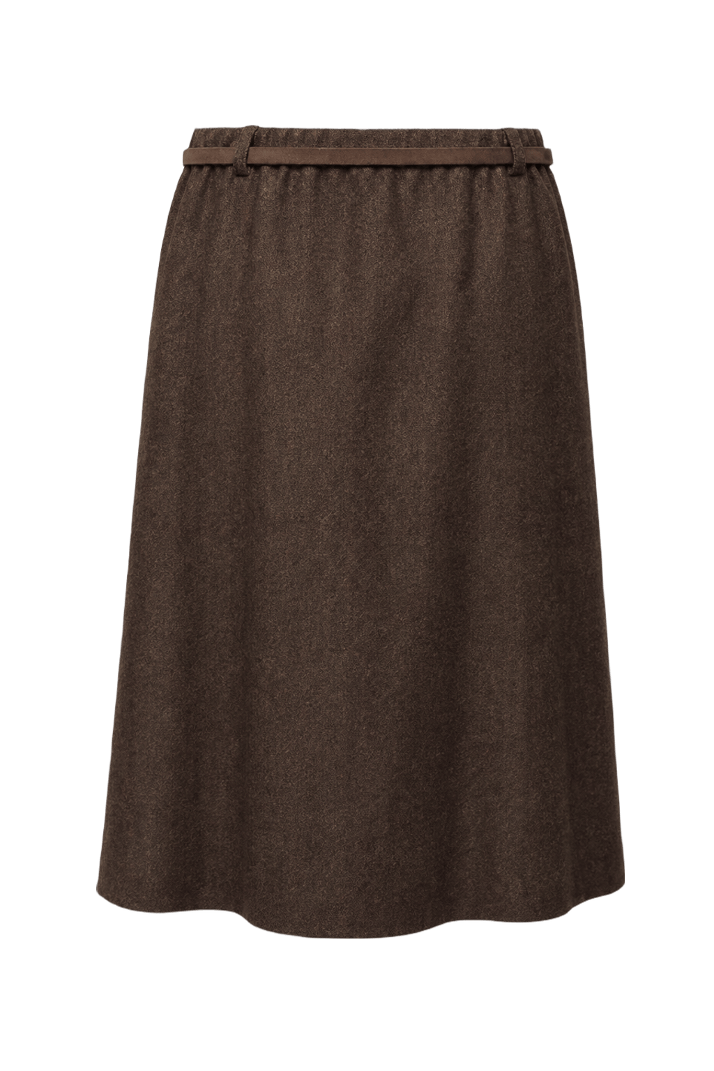 1950s Brown Wool Skirt - Back View