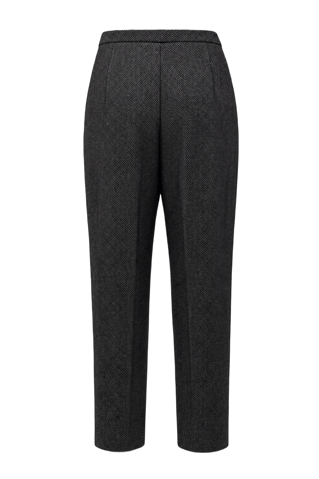 1980s Grey Wool Blend Trousers - Back View