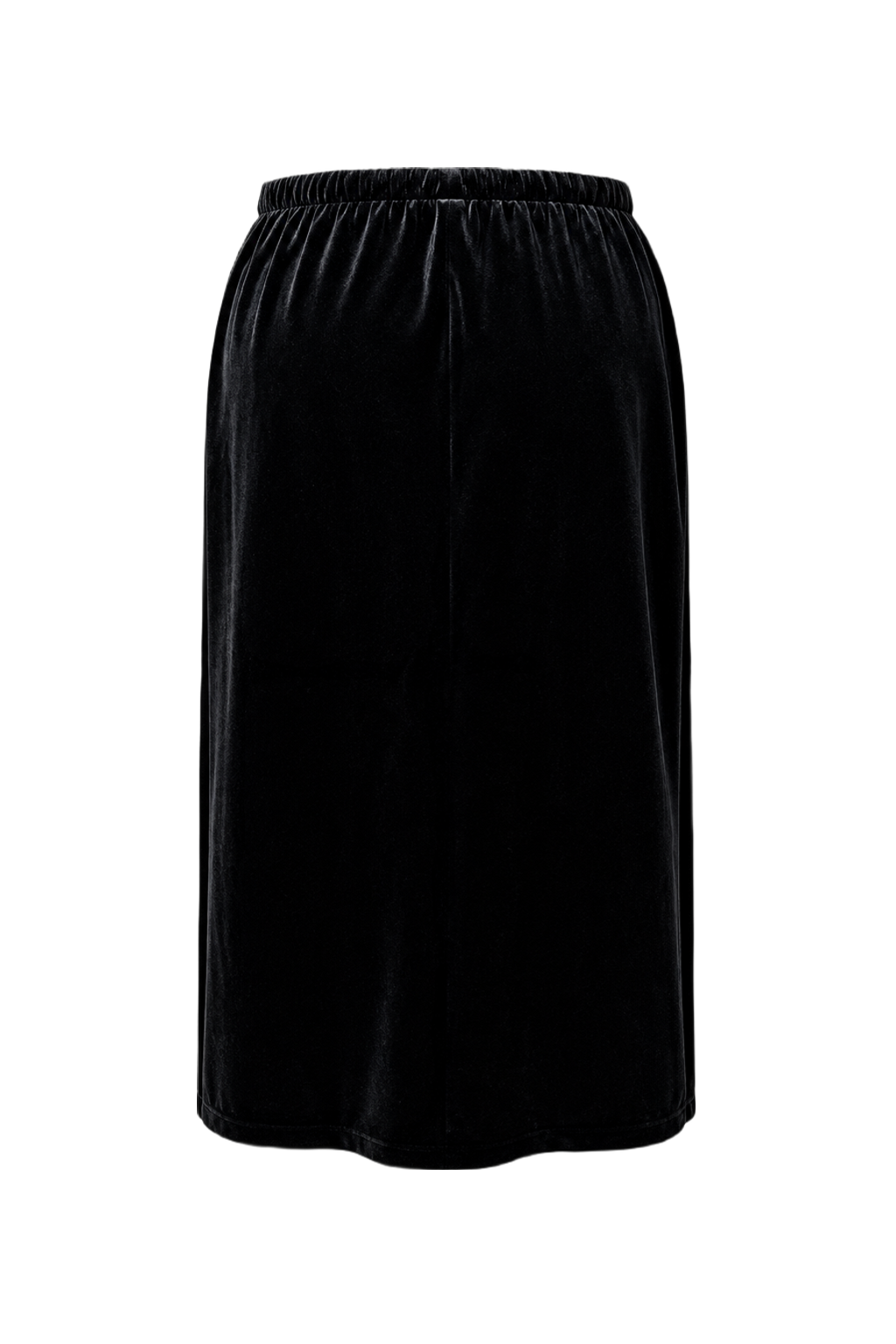 1970s Black Synthetic Blend Skirt - Back View