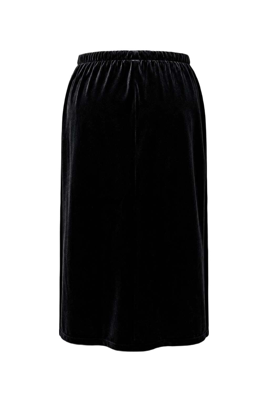 1970s Black Synthetic Blend Skirt - Back View