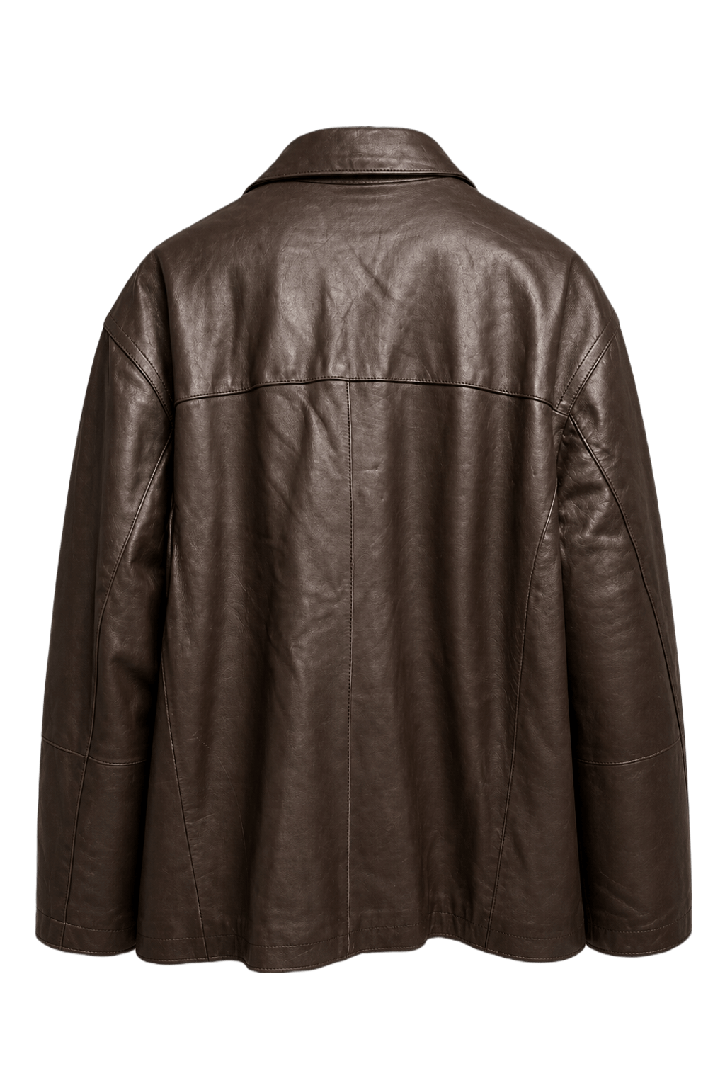 1990s Brown Leather Jacket - Back View