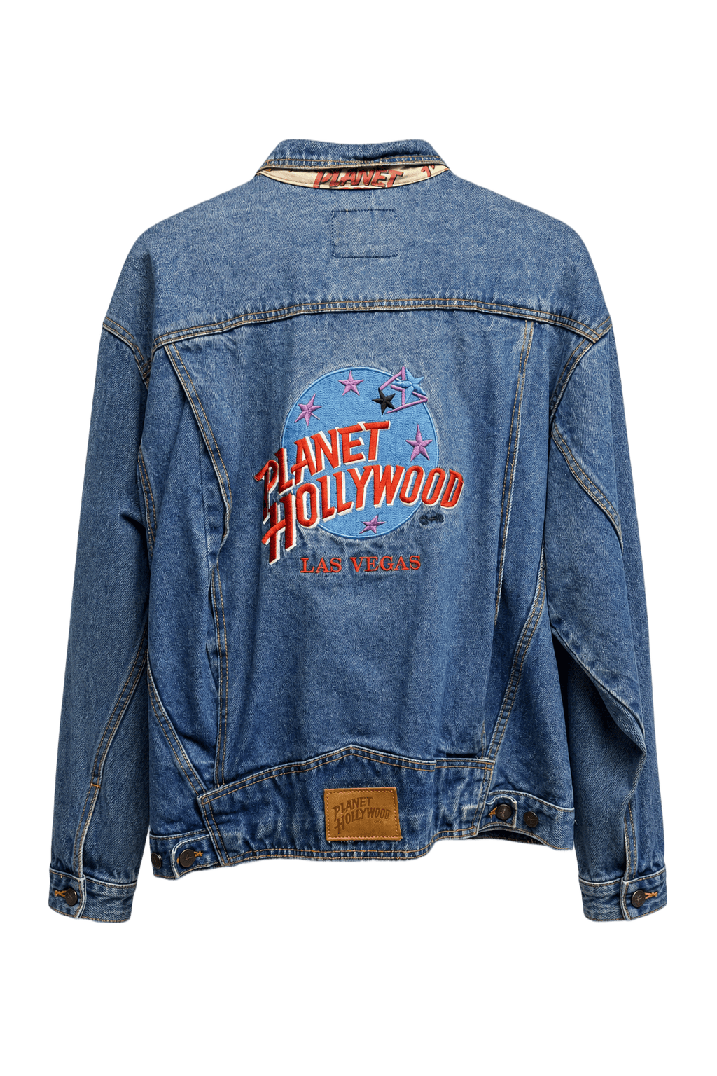 1990s Blue Denim Jacket - Back View