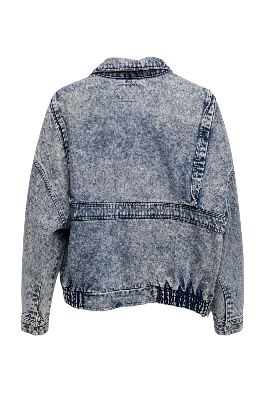 1980s Light Blue Denim Jacket - Back View