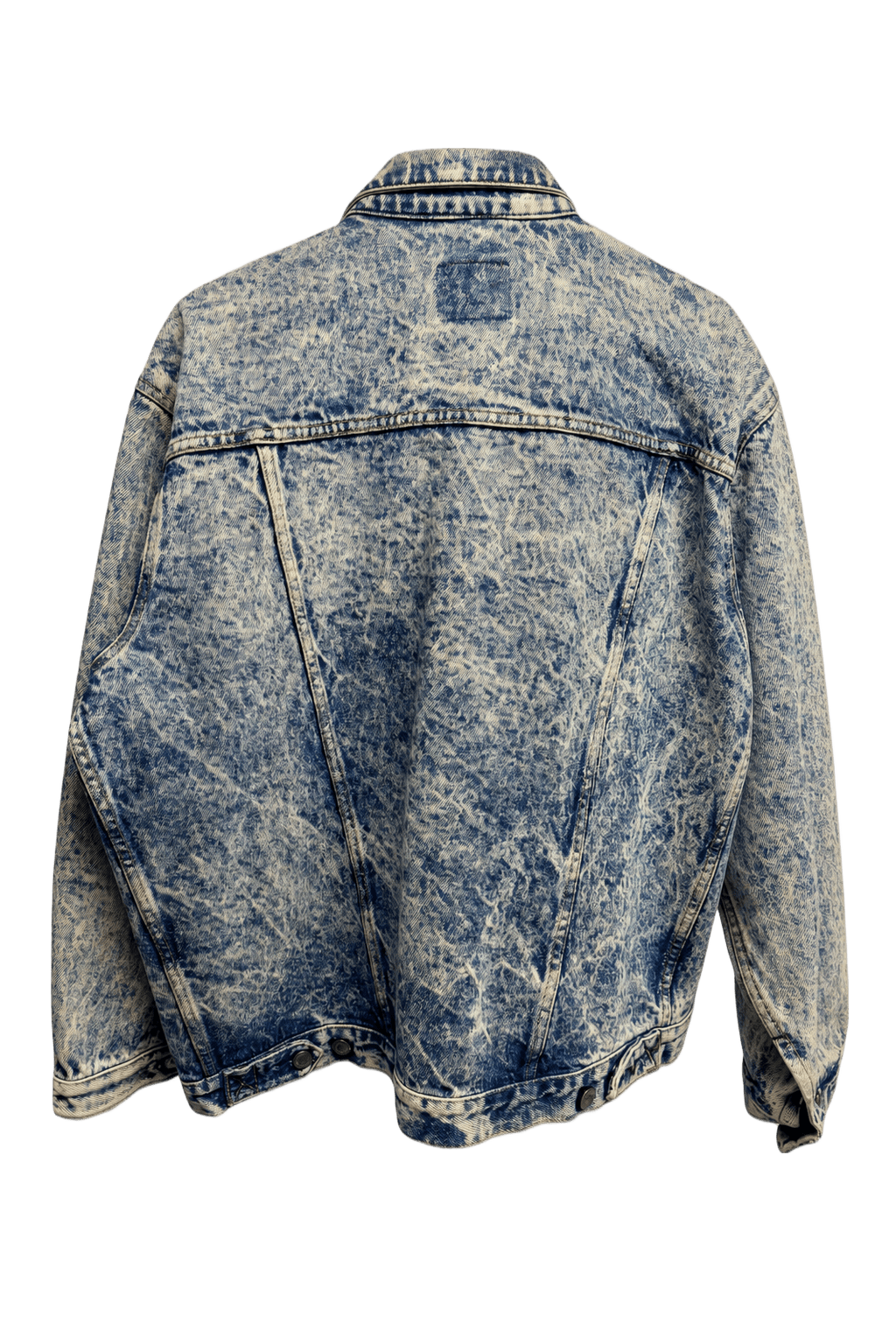 1990s Light Blue Denim Jacket - Back View