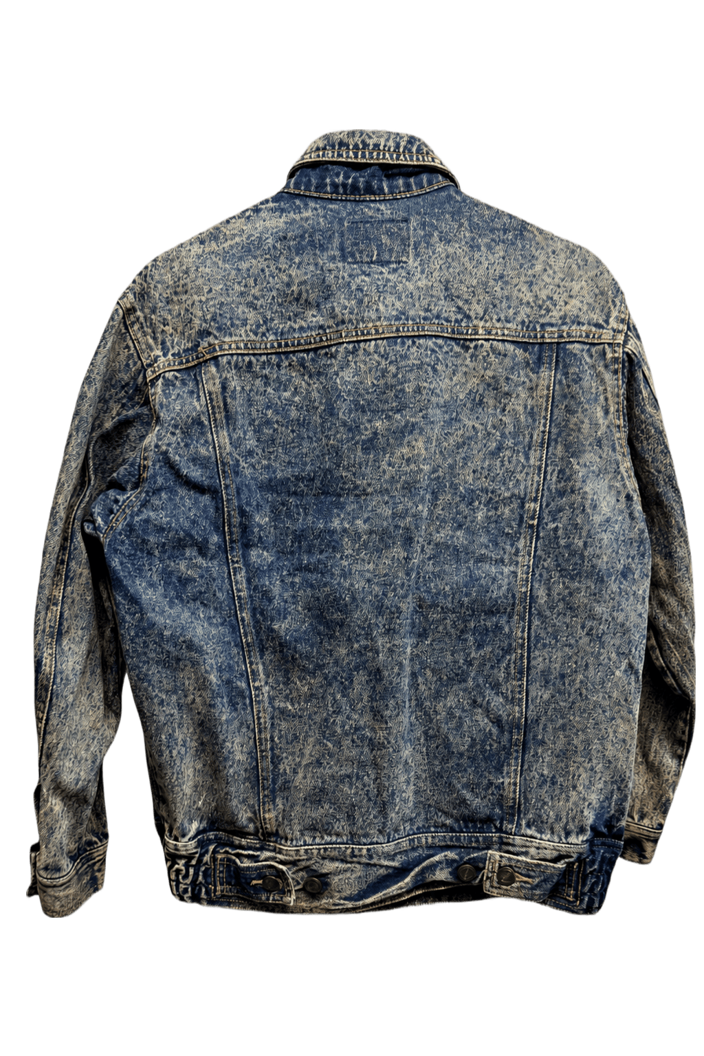 1990s Blue Denim Jacket - Back View