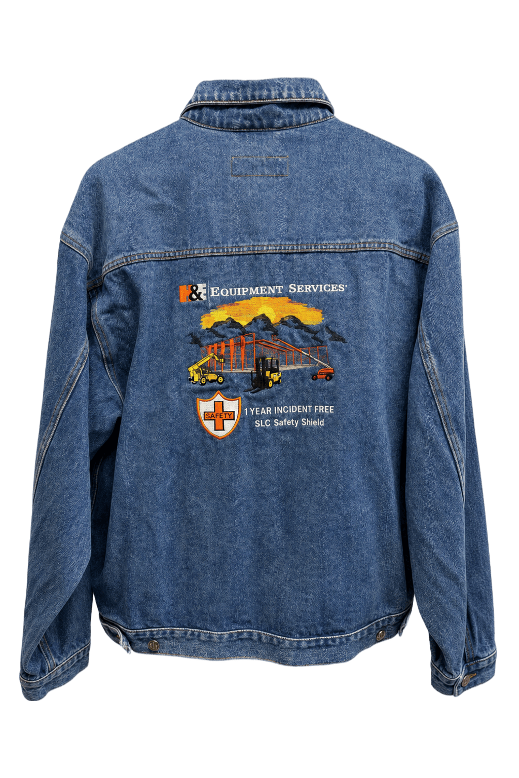1990s Blue Denim Jacket - Back View