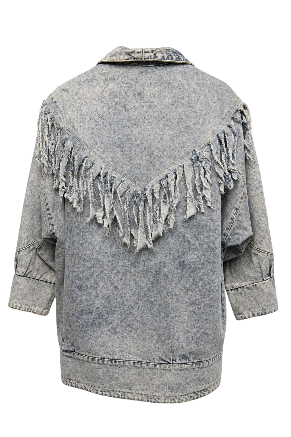 1980s Light Blue Denim Jacket - Back View