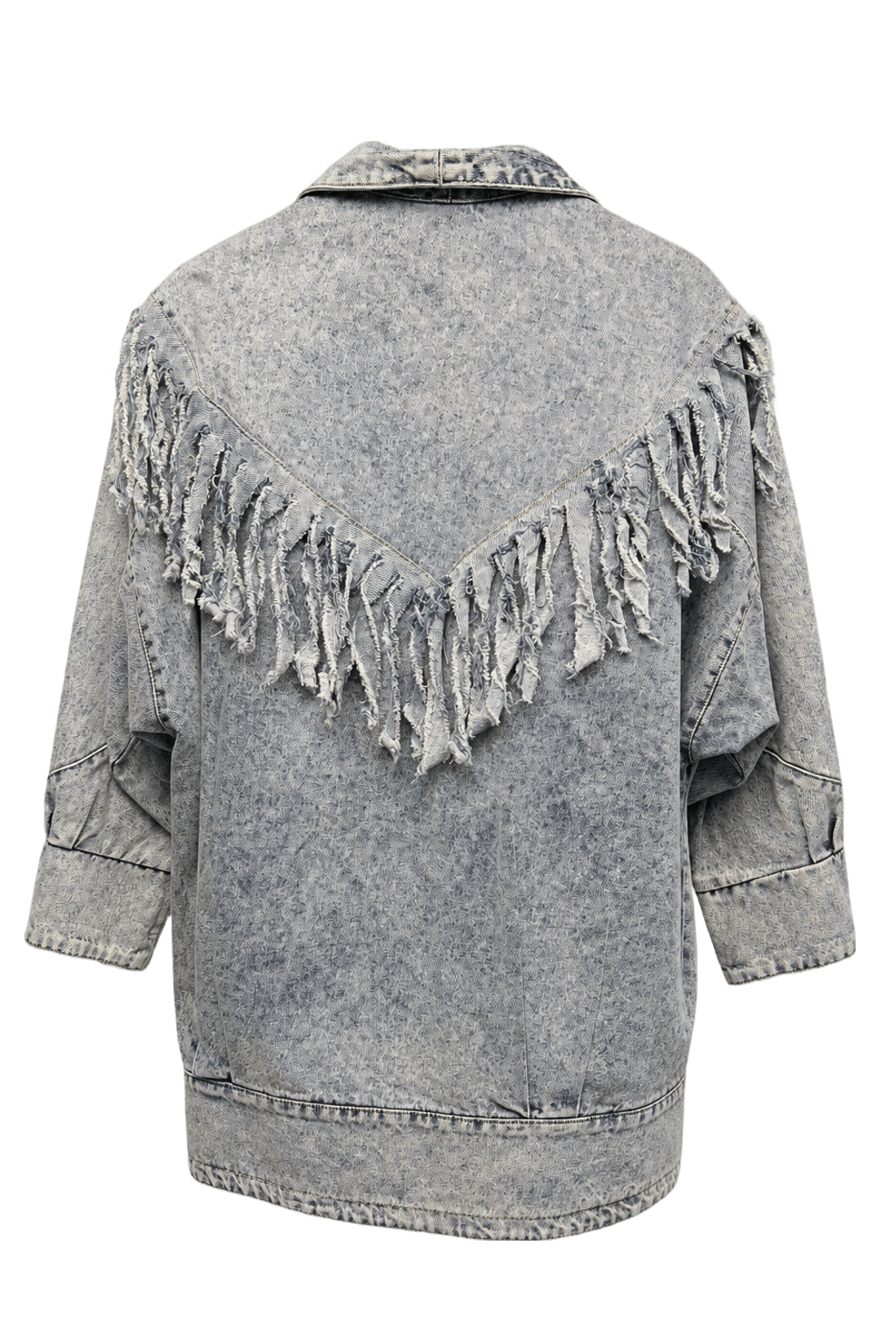 1980s Light Blue Denim Jacket - Back View