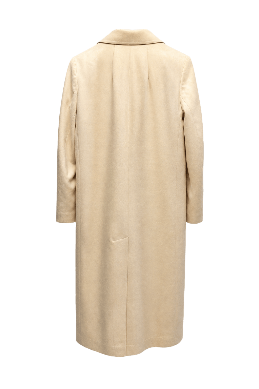 1970s Cream Cotton Blend Coat - Back View