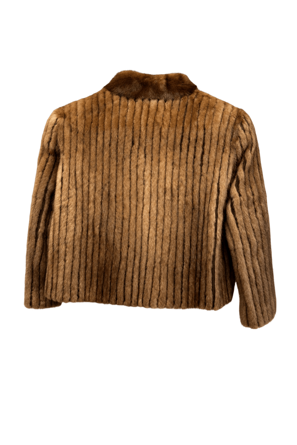 1980s Light Brown Fur Coat - Back View