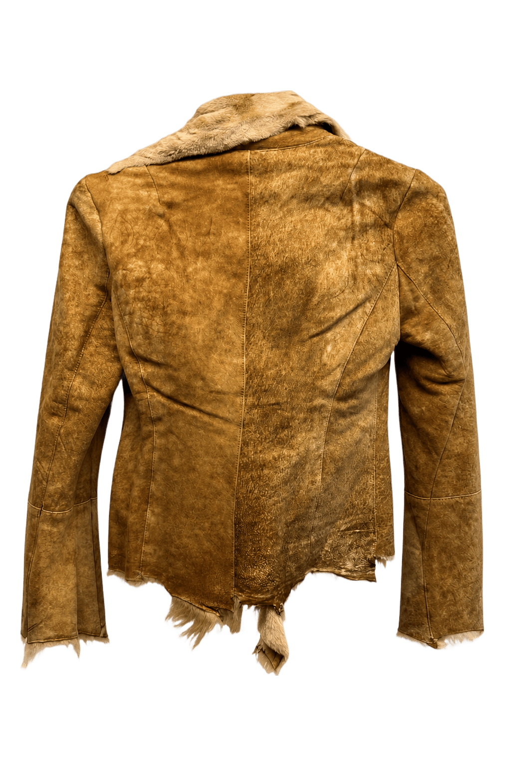 1970s Tan Suede Jacket - Back View