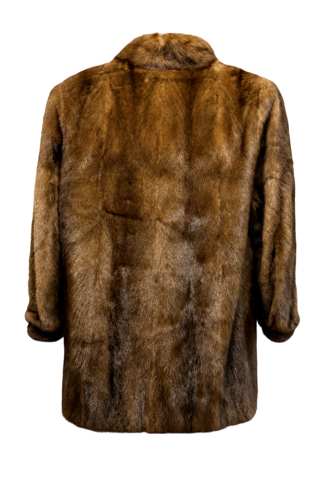 1980s Brown Fur Coat - Back View