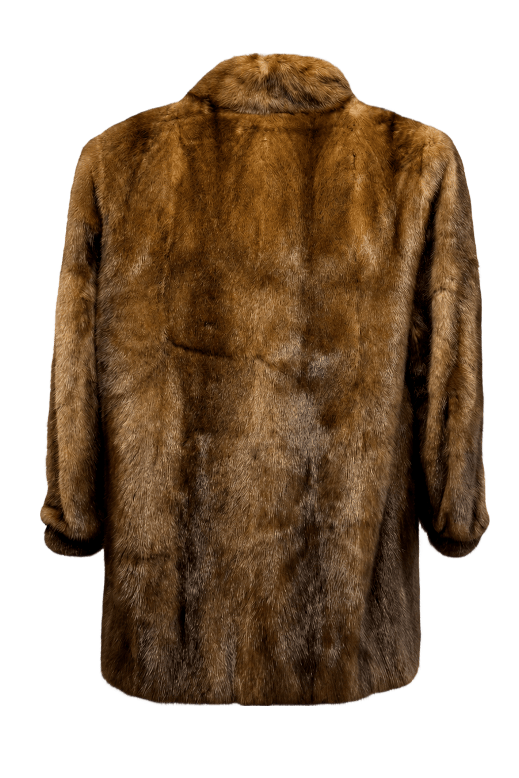 1980s Brown Fur Coat - Back View