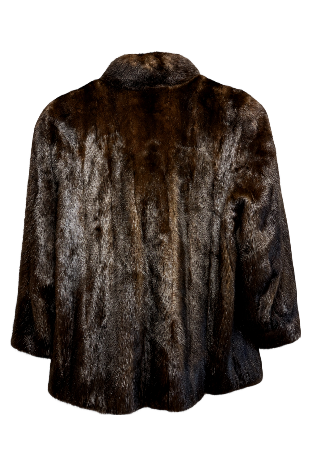 1980s Rich Brown Mink Fur Coat - Back View
