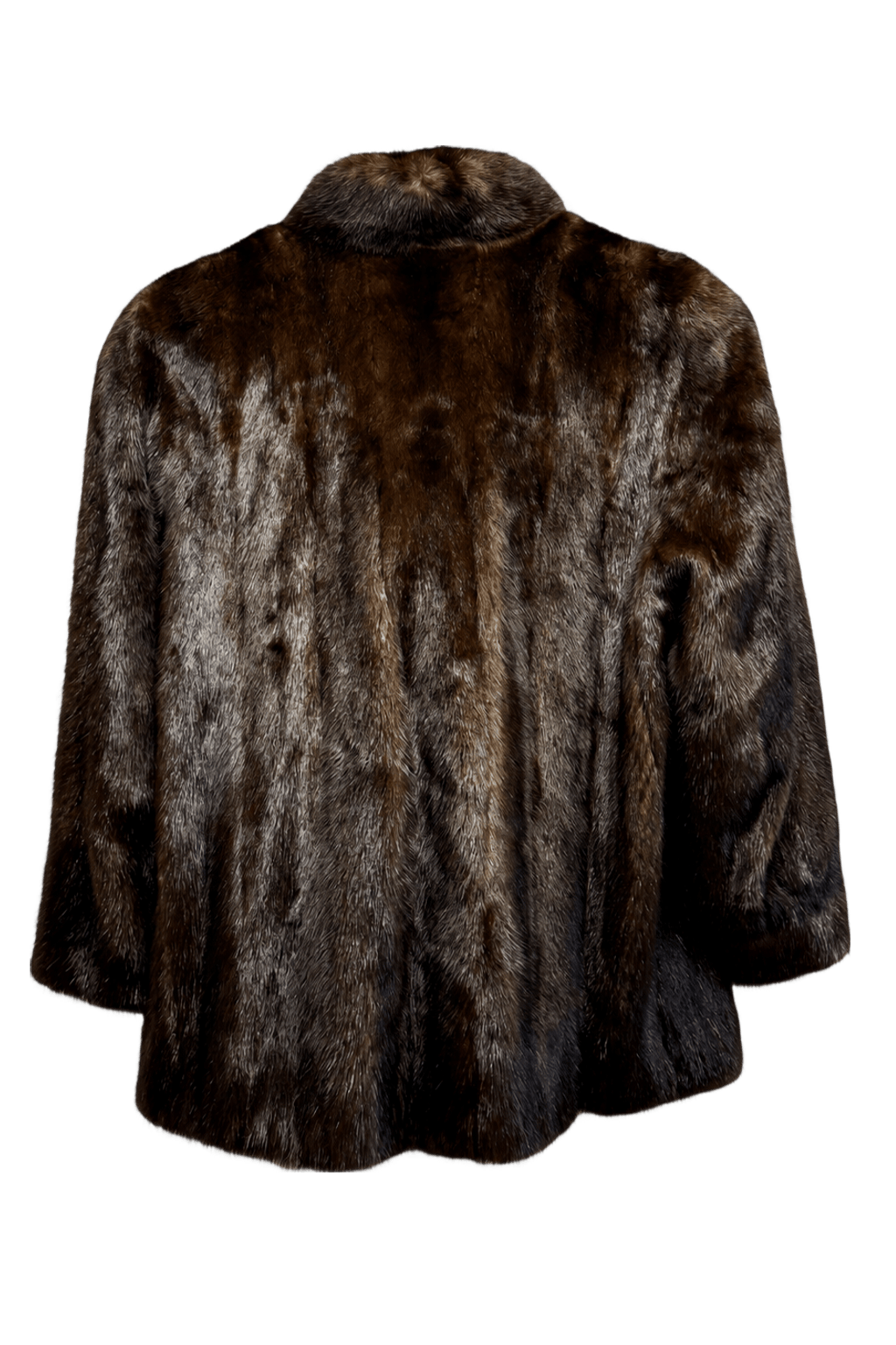 1980s Rich Brown Mink Fur Coat - Back View