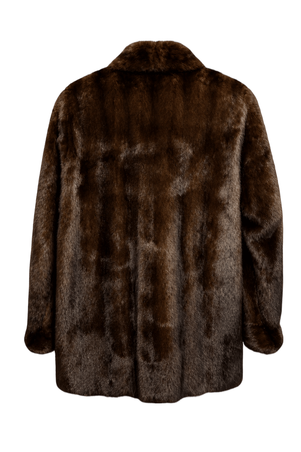 1980s Brown Mink Fur Coat - Back View