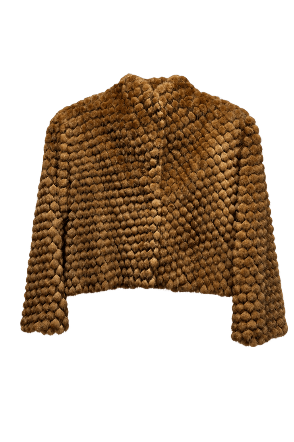 1980s Brown Fur Coat - Back View