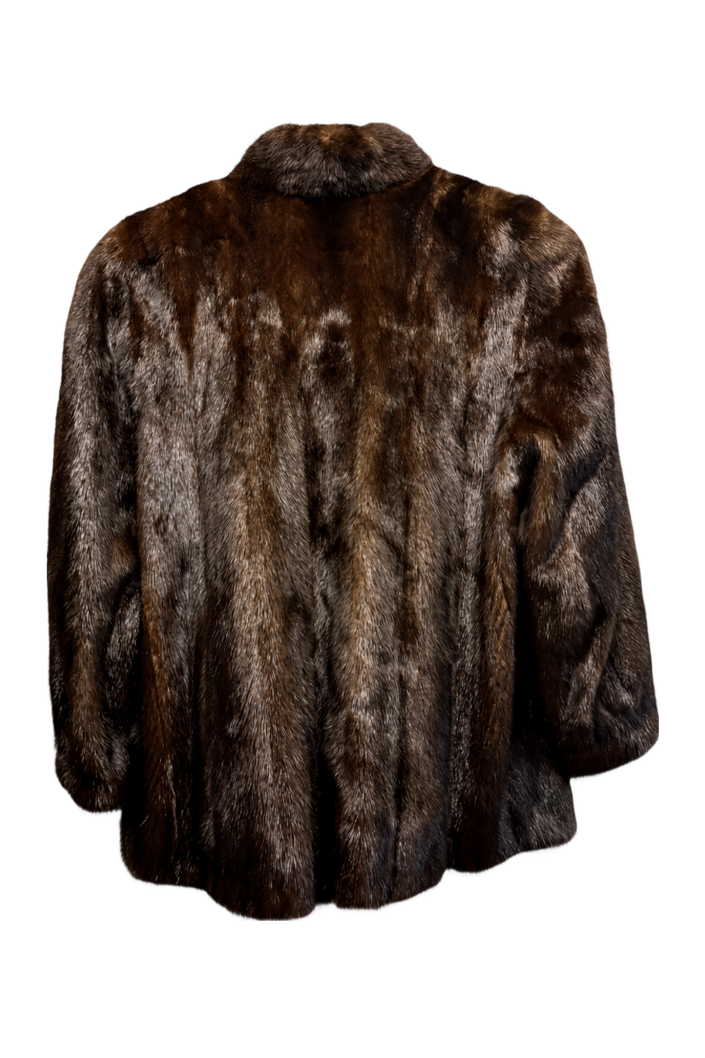 1980s Brown Mink Fur Coat - Back View