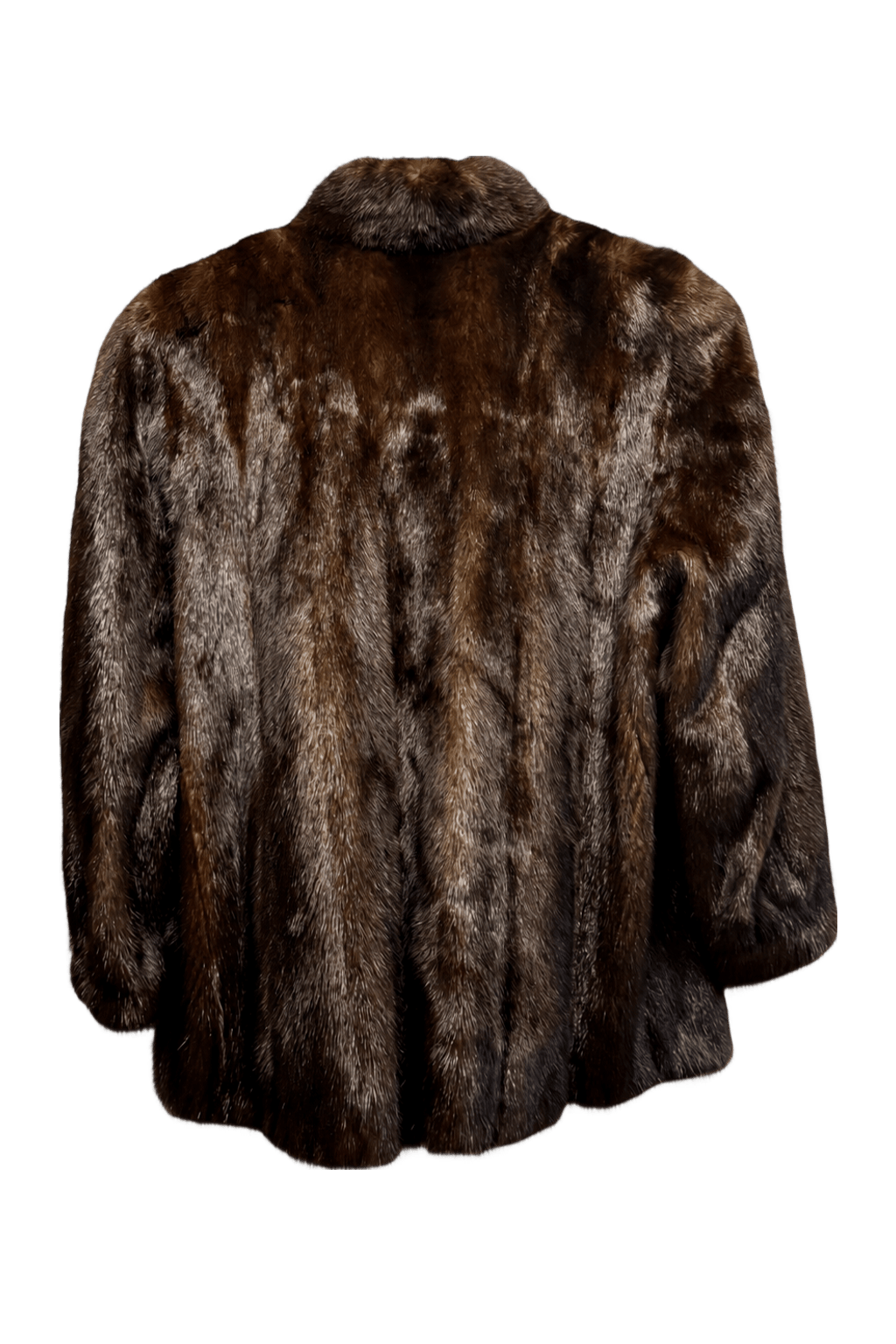 1980s Brown Mink Fur Coat - Back View