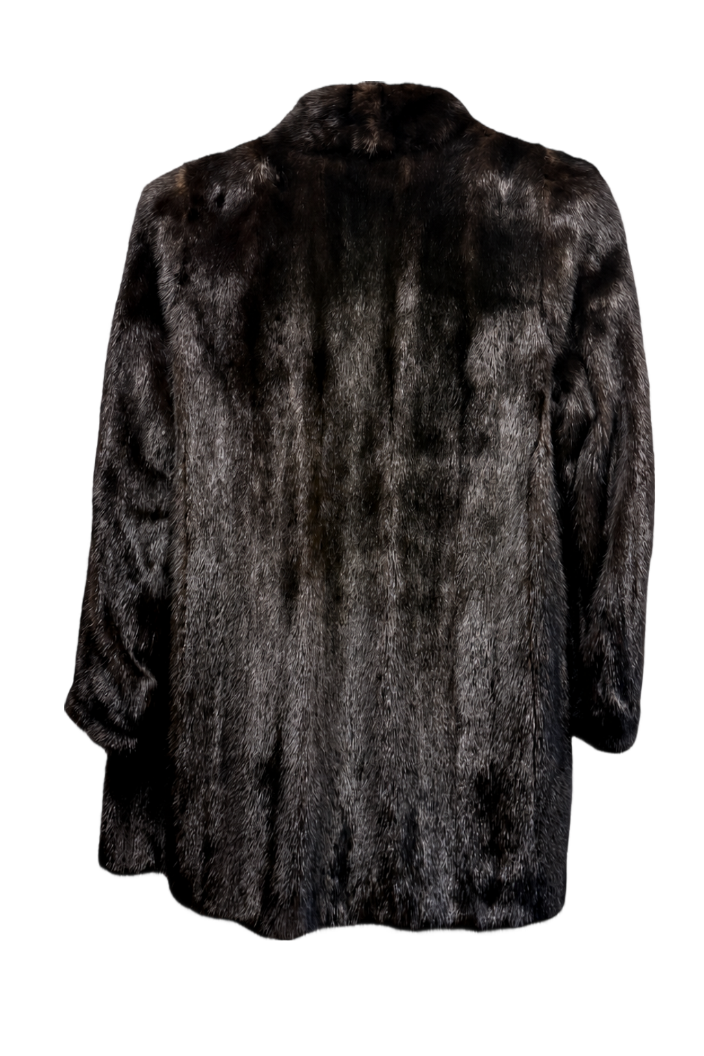 1980s Dark Brown Mink Fur Coat - Back View