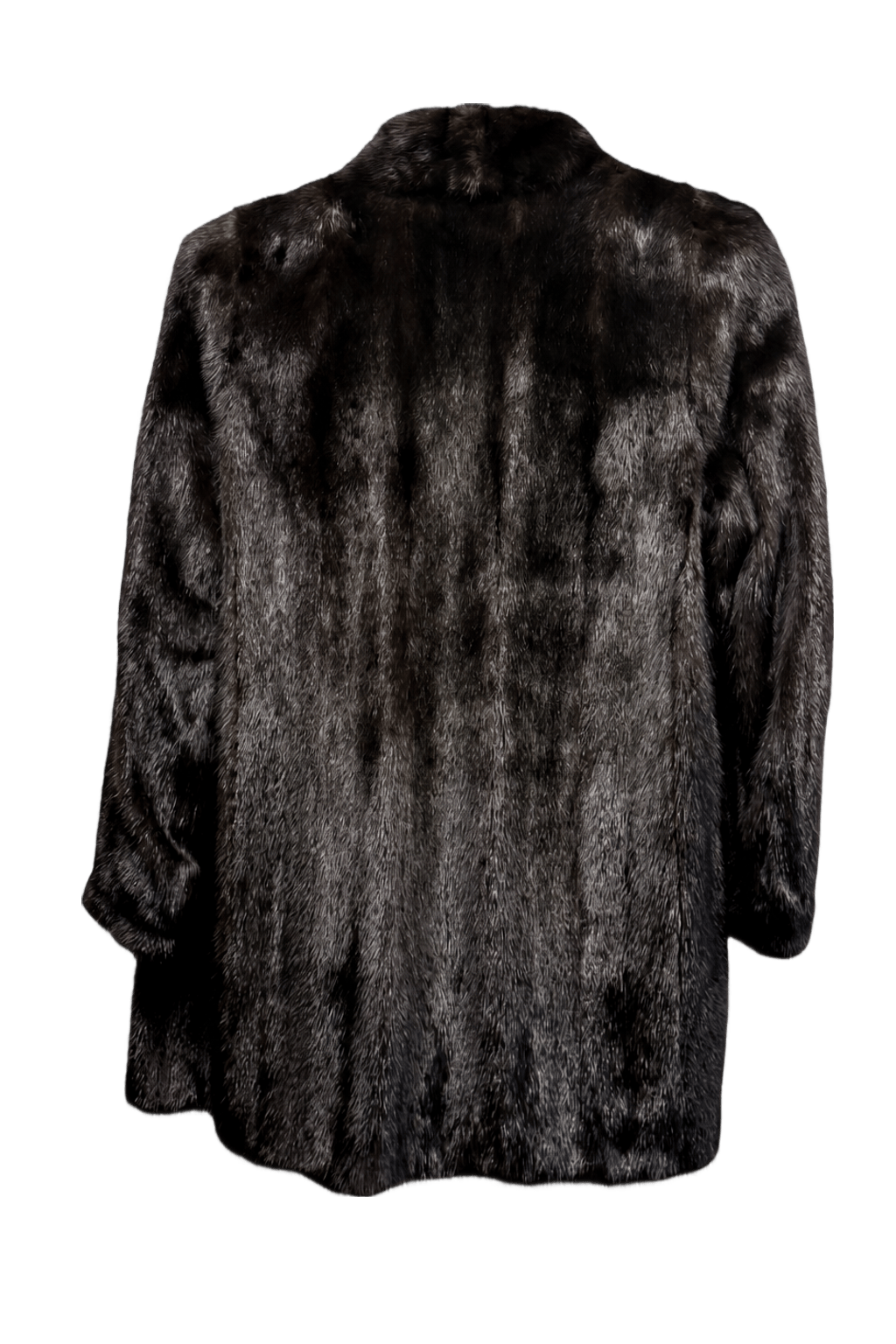 1980s Dark Brown Mink Fur Coat - Back View