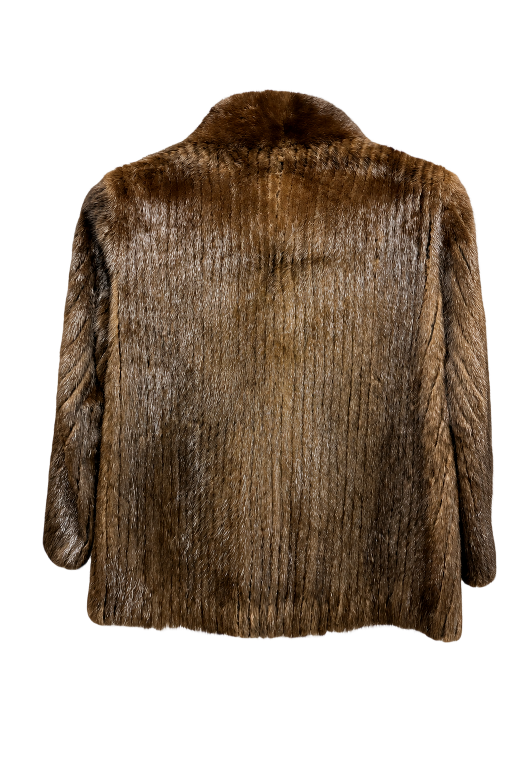 1980s Brown Mink Fur Coat - Back View