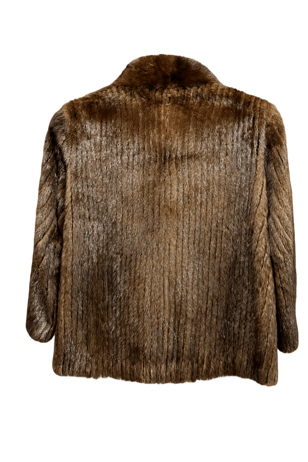 1980s Brown Mink Fur Coat - Back View