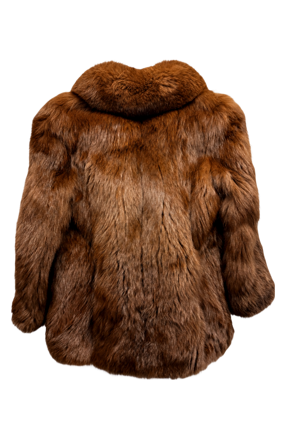 1980s Brown Mink Fur Coat - Back View