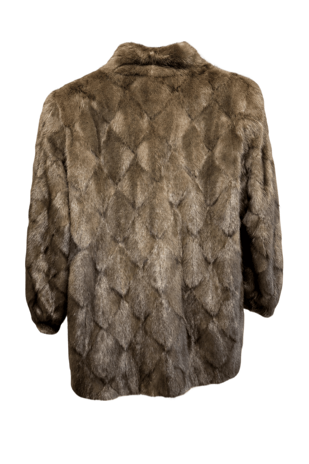 1980s Brown Mink Fur Coat - Back View
