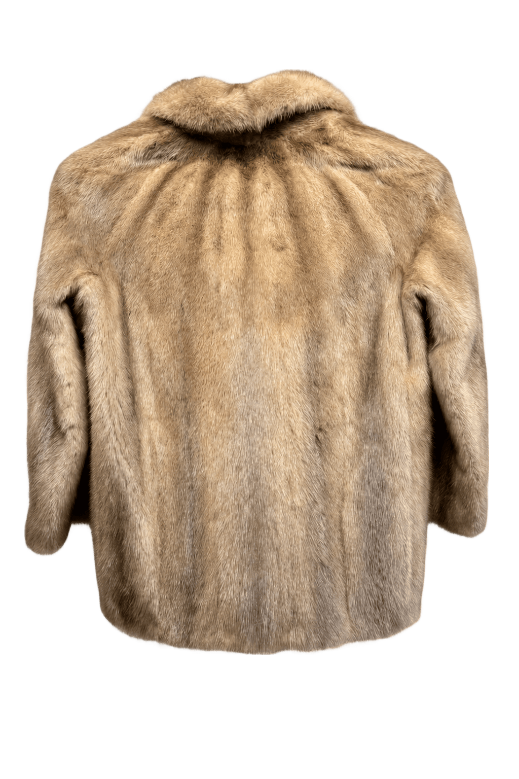 1980s Light Beige Mink Fur Coat - Back View