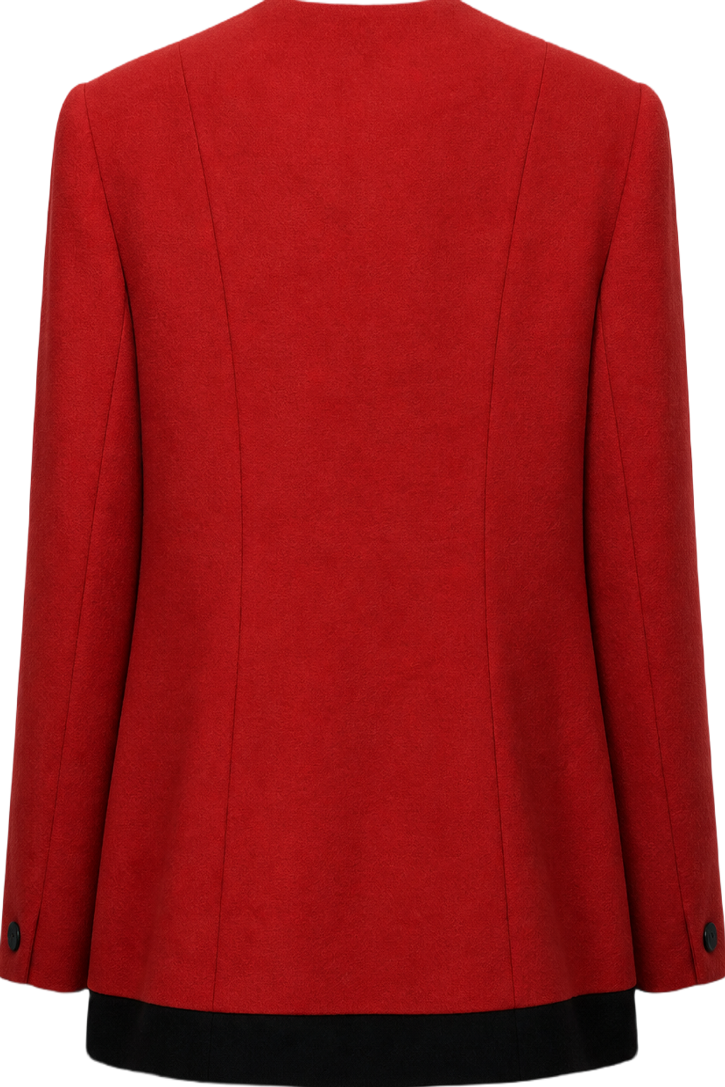 1980s Red Wool Blazer - Back View