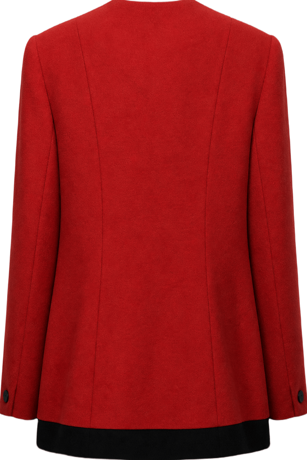 1980s Red Wool Blazer - Back View