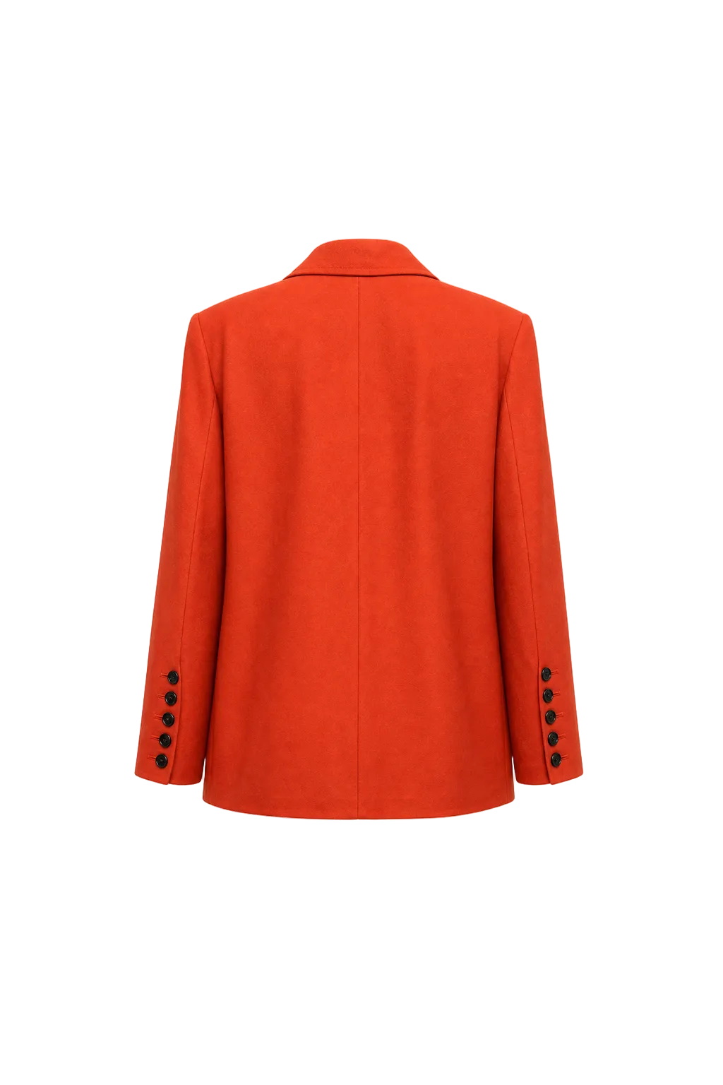 1980s Red Wool Blazer - Back View