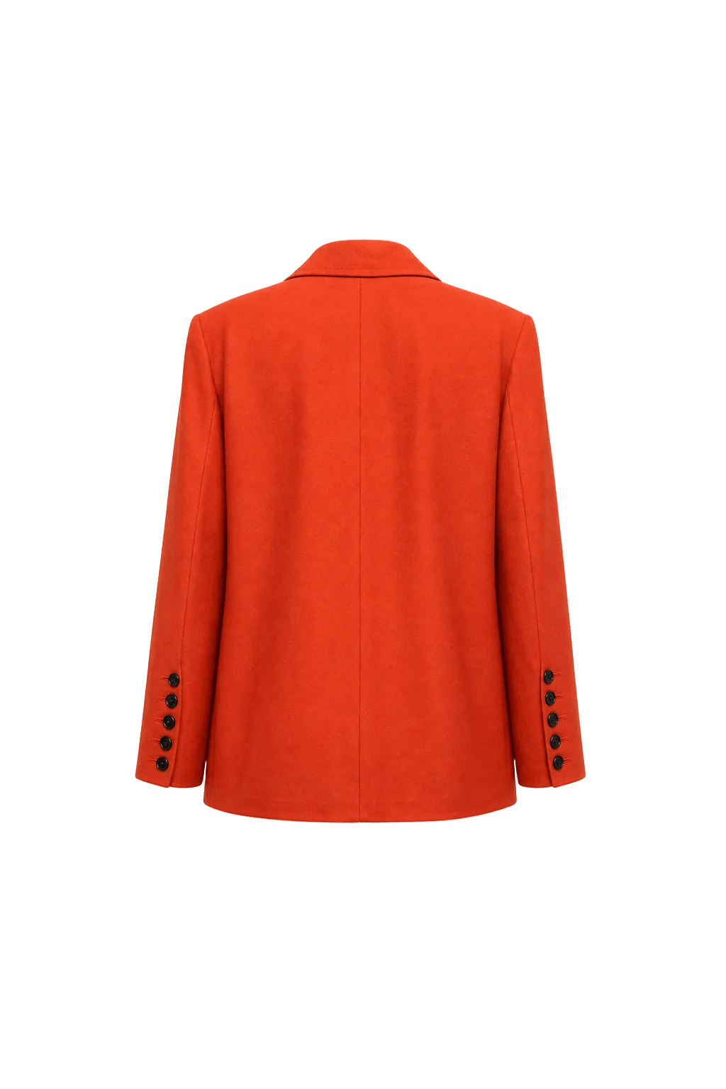 1980s Red Wool Blazer - Back View