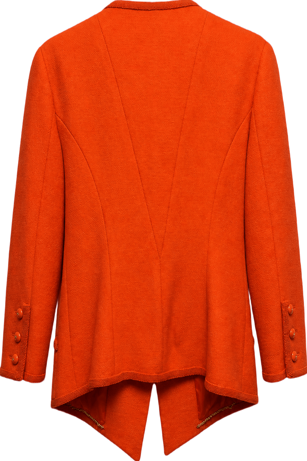 1980s Orange Wool Jacket - Back View