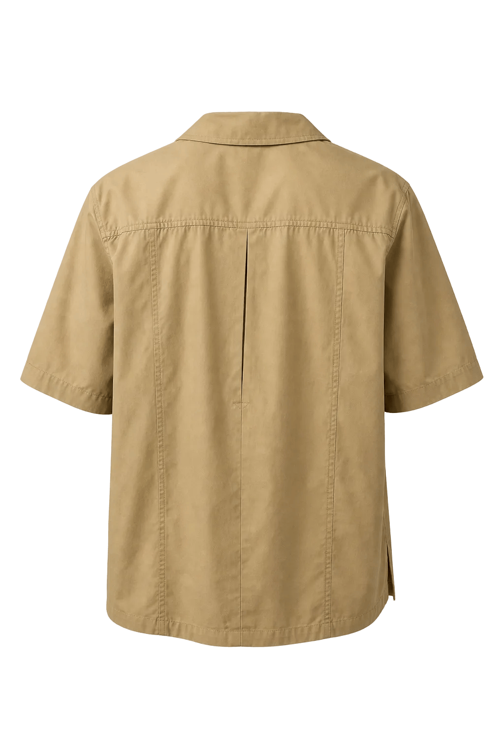 1980s Khaki Cotton Shirt - Back View